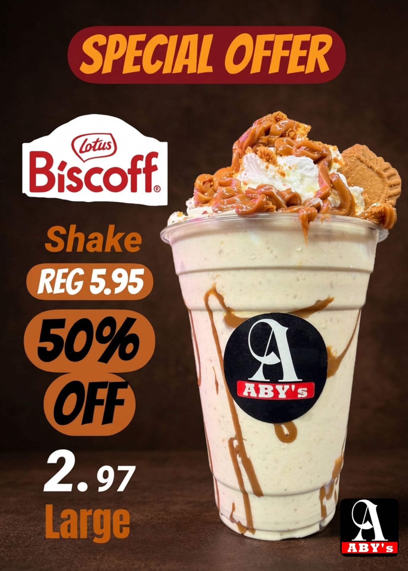 Biscoff Shake — served at ABY's Biryani, Leeds