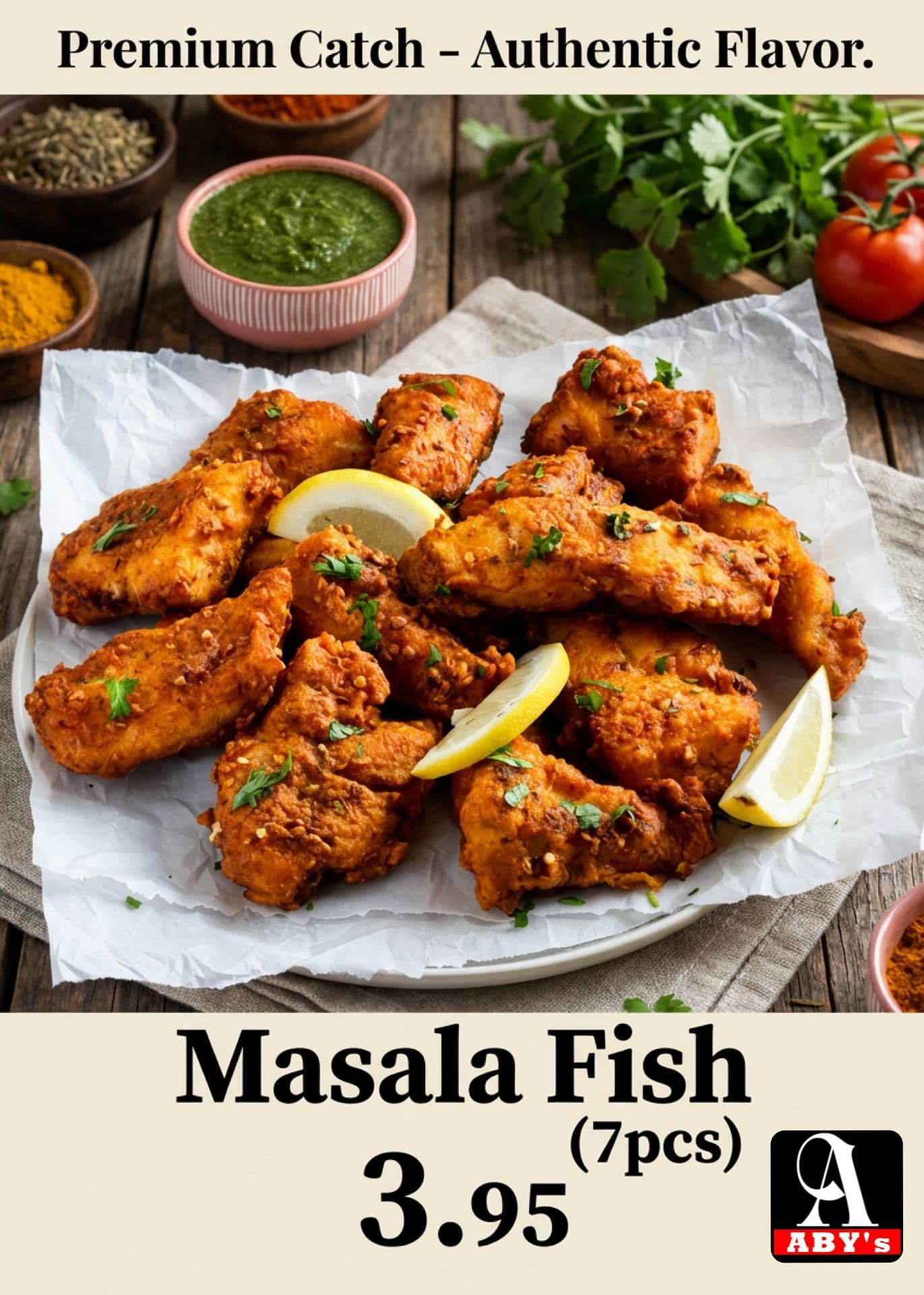 Masala Fish — served at ABY's Biryani, Leeds