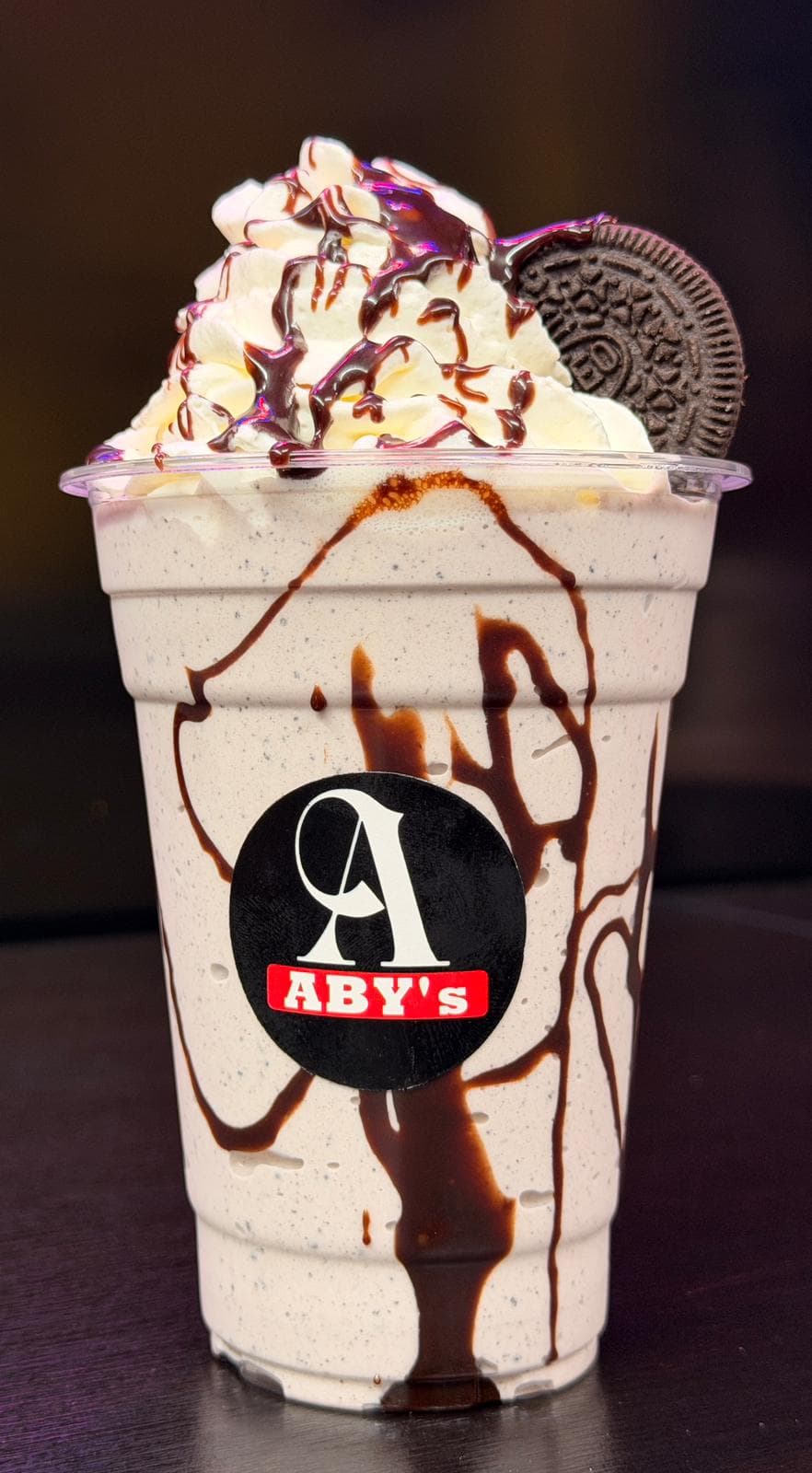 ABY's Oreo Shake — thick chocolate and Oreo loaded milkshake